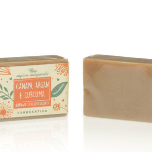 Bio sapone Canapa, Olio di Argan e curcuma 100% Bio degradabile - Verdesativa