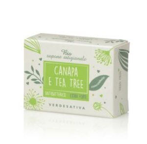 Biosapone artigianale extra forte canapa e tea tree - Verdesativa