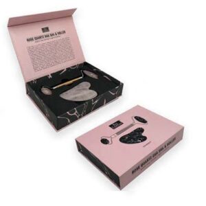 Quarzo rosa Gua Sha e roller - Bio Essenze