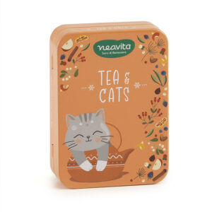Scatola in latta gatto con tisane - Neavita