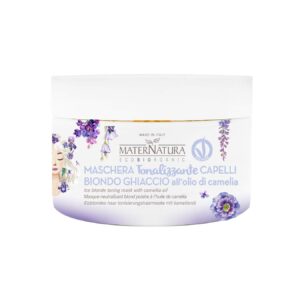 Maschera Tonalizzante Capelli Biondo Ghiaccio all'Olio di Camelia - Maternatura