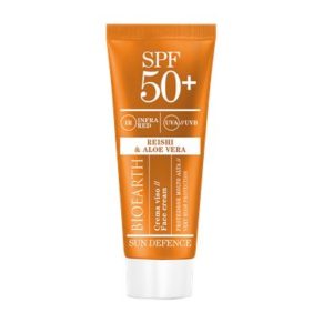 Sun Defence Crema Viso SPF 50+ Reishi e Aloe Vera - Bioearth