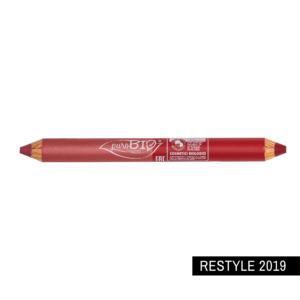 Matitone DUO Labbra DAY & NIGHT Rosa corallo + Rosso ciliegia - PuroBio Cosmetics