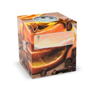 Candelina in cera di soia - Mandarino Speziato - Heart & Home