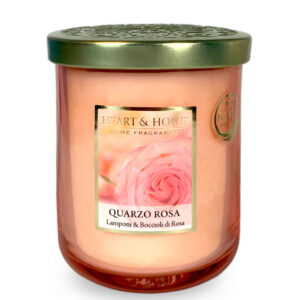 Candele profumate incera di soia Quarzo Rosa 2 formati - Heart & Home