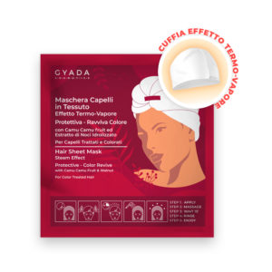 Maschera Capelli in Tessuto Effetto Termo-Vapore Protettiva e Ravviva Colore - Gyada Cosmetics