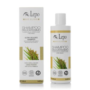 Shampoo delicatissimo al succo di aloe, estratti d'orzo e riso venere - Lepo